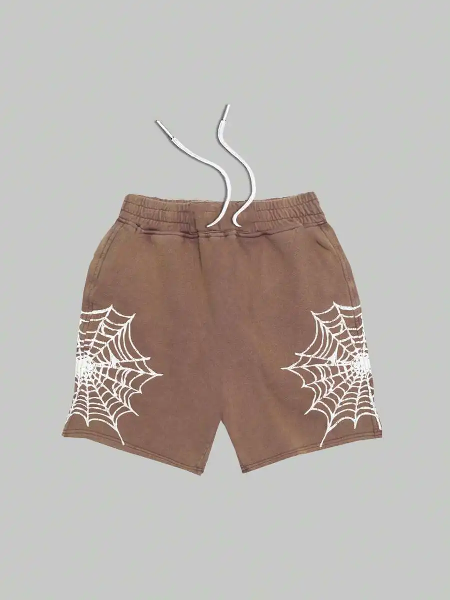 Mens Spiderweb Print Casual Drawstring Shorts
Mens Spiderweb Print Casual Drawstring Shorts