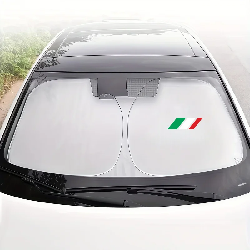 Italian Tri-Color Car Sunshade for Front Windshield,Sun Protection and Heat Insulation/Shading and cooling/Protect the interior,
Italian Tri-Color Car Sunshade for Front Windshield,Sun Protection and Heat Insulation/Shading and cooling/Protect the interior,