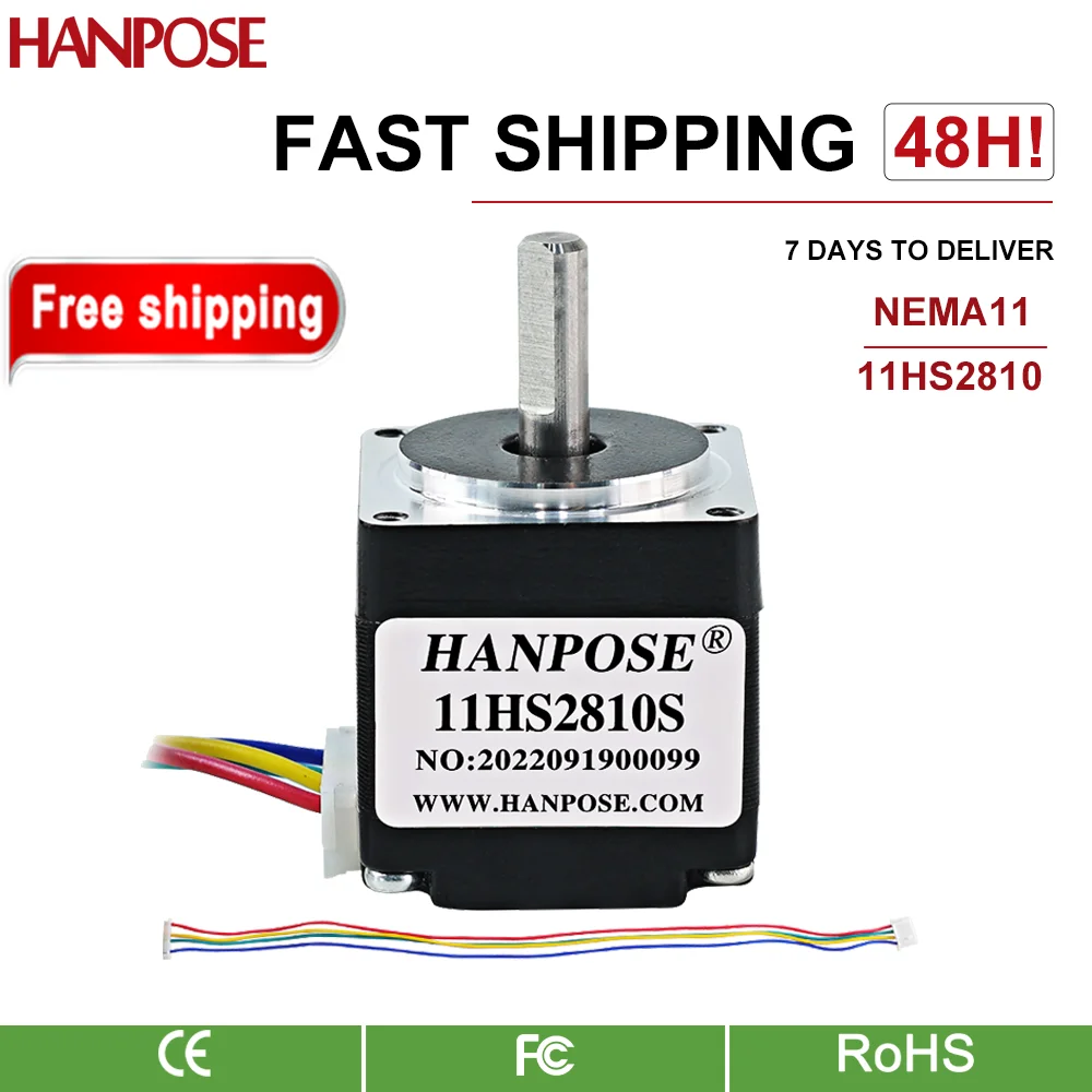 Шаговый двигатель NEMA11, крутящий момент 0,08 Нм, ток 1,0 А, 4-проводная система, 1,8 ° Угловой шагер, подходящий для новых станков с ЧПУ
Шаговый двигатель NEMA11, крутящий момент 0,08 Нм, ток 1,0 А, 4-проводная система, 1,8 ° Угловой шагер, подходящий для новых станков с ЧПУ