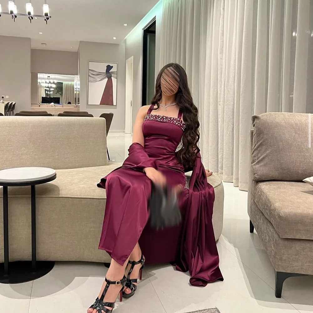 Customized Straight Prom Dresses Ankle-Length Square Collar Sleeveless Evening Gown Fashion Crystal Simple Draped Party Gown
Customized Straight Prom Dresses Ankle-Length Square Collar Sleeveless Evening Gown Fashion Crystal Simple Draped Party Gown