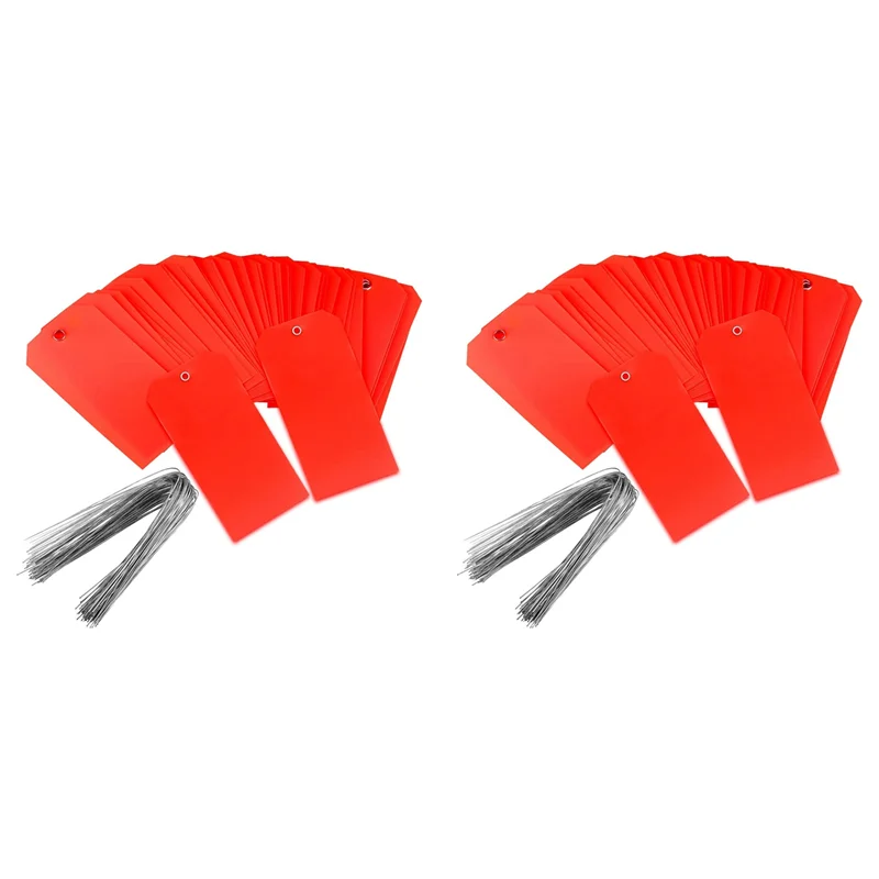 AA05 200 Pieces 4 3/4Inch X 2 3/8Inch Plastic Shipping Tags With Wires Blank Labeling Tags Waterproof Hang Tags (Red)
AA05 200 Pieces 4 3/4Inch X 2 3/8Inch Plastic Shipping Tags With Wires Blank Labeling Tags Waterproof Hang Tags (Red)