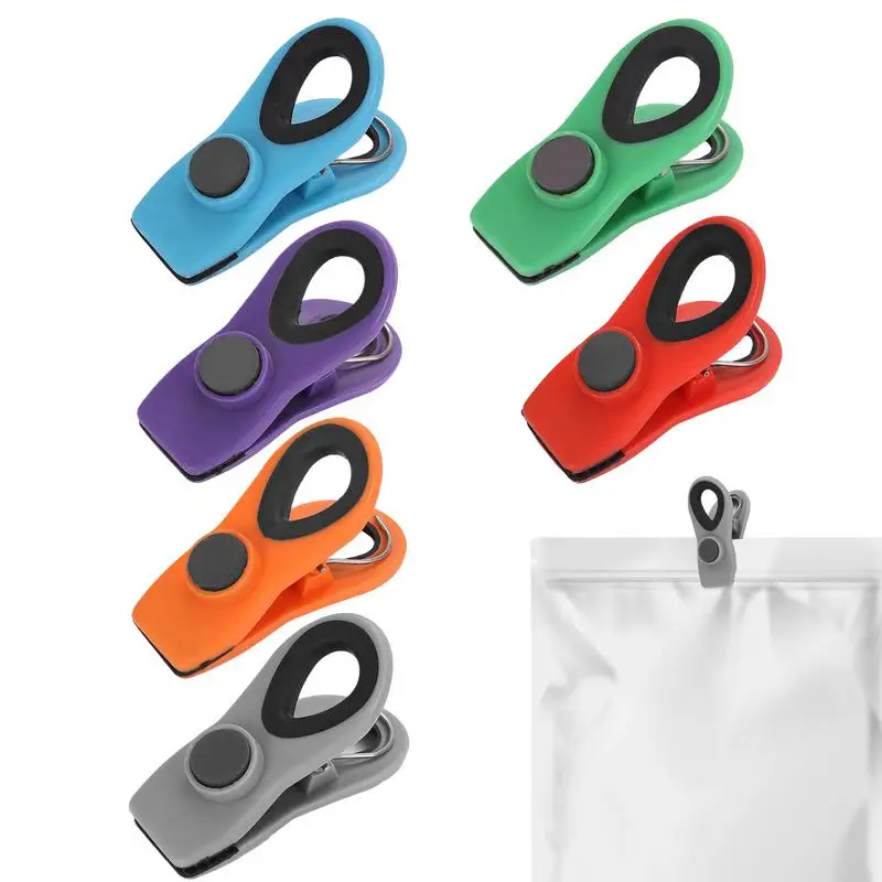 Magnetic Bag Clips for Food Reusable Bag Sealing Tool with Magnet 6X Non-Slip Food Storage Clamps Kitchen Organizer
Magnetic Bag Clips for Food Reusable Bag Sealing Tool with Magnet 6X Non-Slip Food Storage Clamps Kitchen Organizer