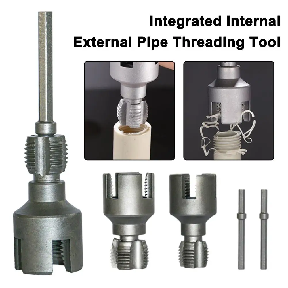 Pipe Thread Cutting Tool, Integrated Internal & External Pipe Drill Electric Threader Pipe Pvc Kit Tool, Threading Compatib D3U3
Pipe Thread Cutting Tool, Integrated Internal & External Pipe Drill Electric Threader Pipe Pvc Kit Tool, Threading Compatib D3U3