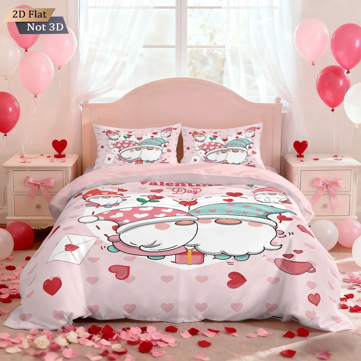 3pcs Valentine's Day Pink Christmas goblin print coreless duvet set, multi size bedroom dormitory bedding holiday decoration
3pcs Valentine's Day Pink Christmas goblin print coreless duvet set, multi size bedroom dormitory bedding holiday decoration
