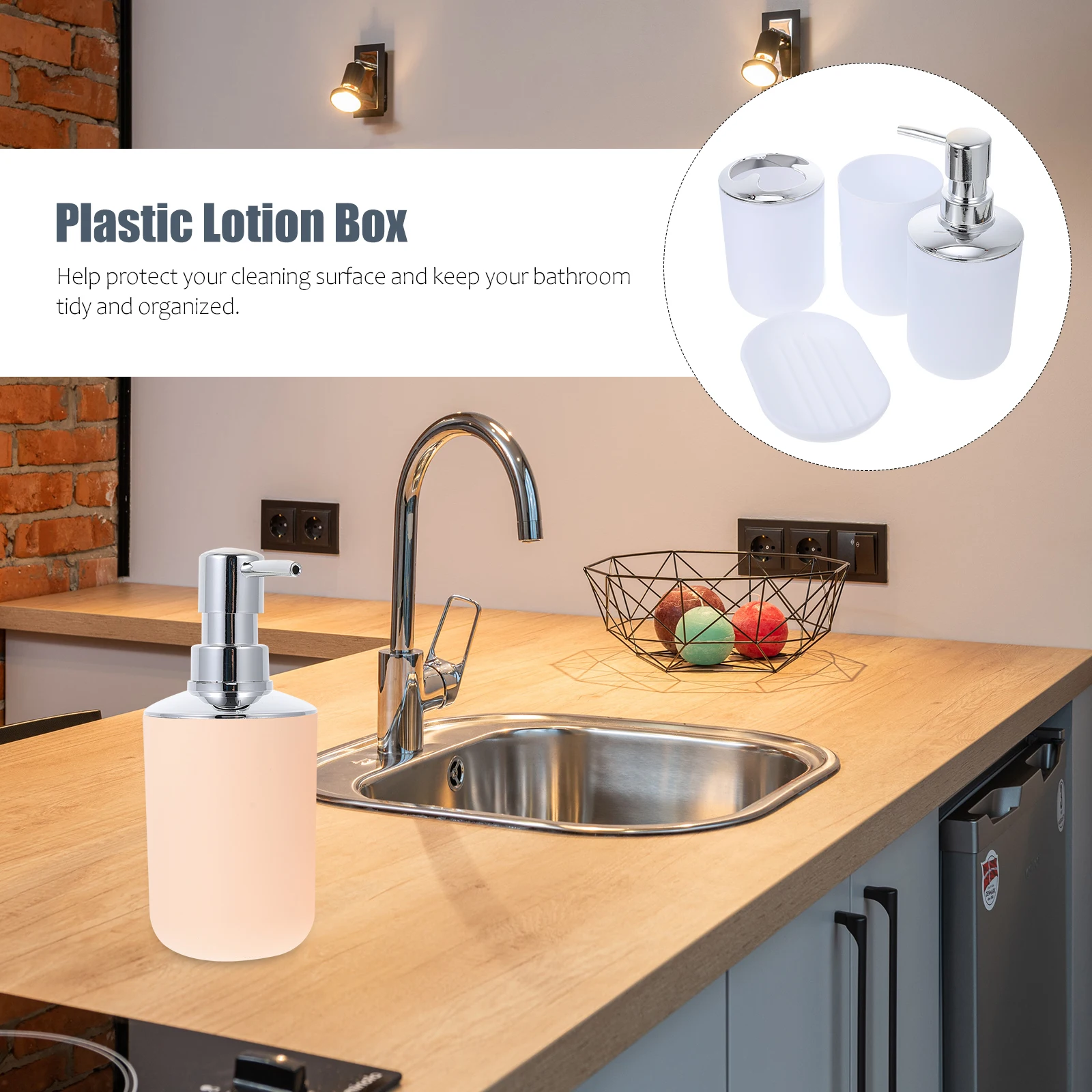 1 set 1 Set Plastic Soap Tray Lotion Dispenser Toothbrush Holder Bathroom Accessories Water Resistant Easy Clean Storage
1 set 1 Set Plastic Soap Tray Lotion Dispenser Toothbrush Holder Bathroom Accessories Water Resistant Easy Clean Storage