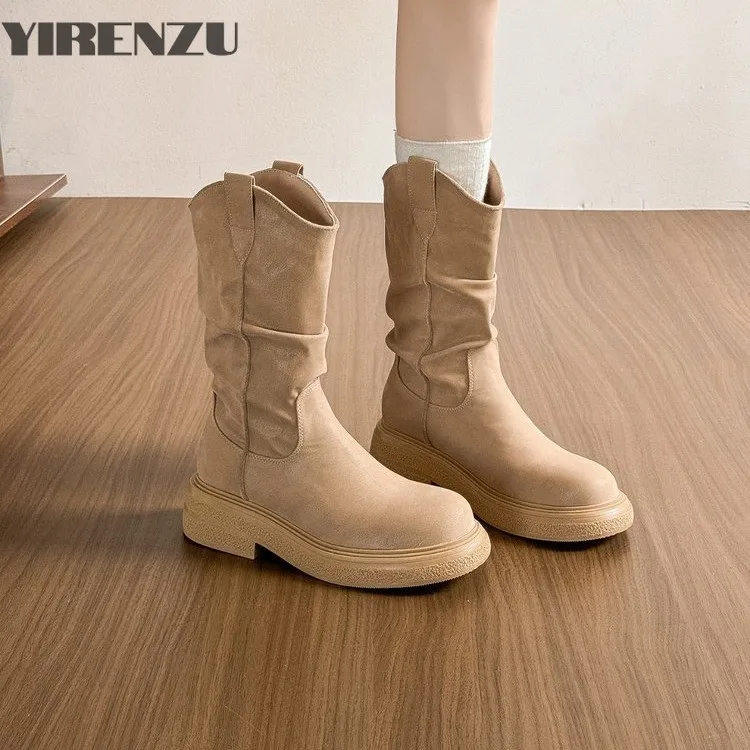 Khaki Color Block Heel Long Boots Women's Shoes New 2025 Autumn Winter Thin Mid-Calf Knight Boots Round Toe Velvet Material
Khaki Color Block Heel Long Boots Women's Shoes New 2025 Autumn Winter Thin Mid-Calf Knight Boots Round Toe Velvet Material