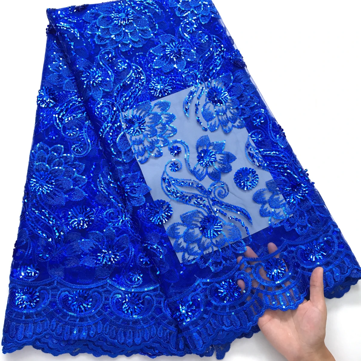 Royal Blue African Net Lace Fabrics With Sequins 2024 High Quality 3D Flower French Mesh Tulle Lace Fabric For Evening Dresses
Royal Blue African Net Lace Fabrics With Sequins 2024 High Quality 3D Flower French Mesh Tulle Lace Fabric For Evening Dresses