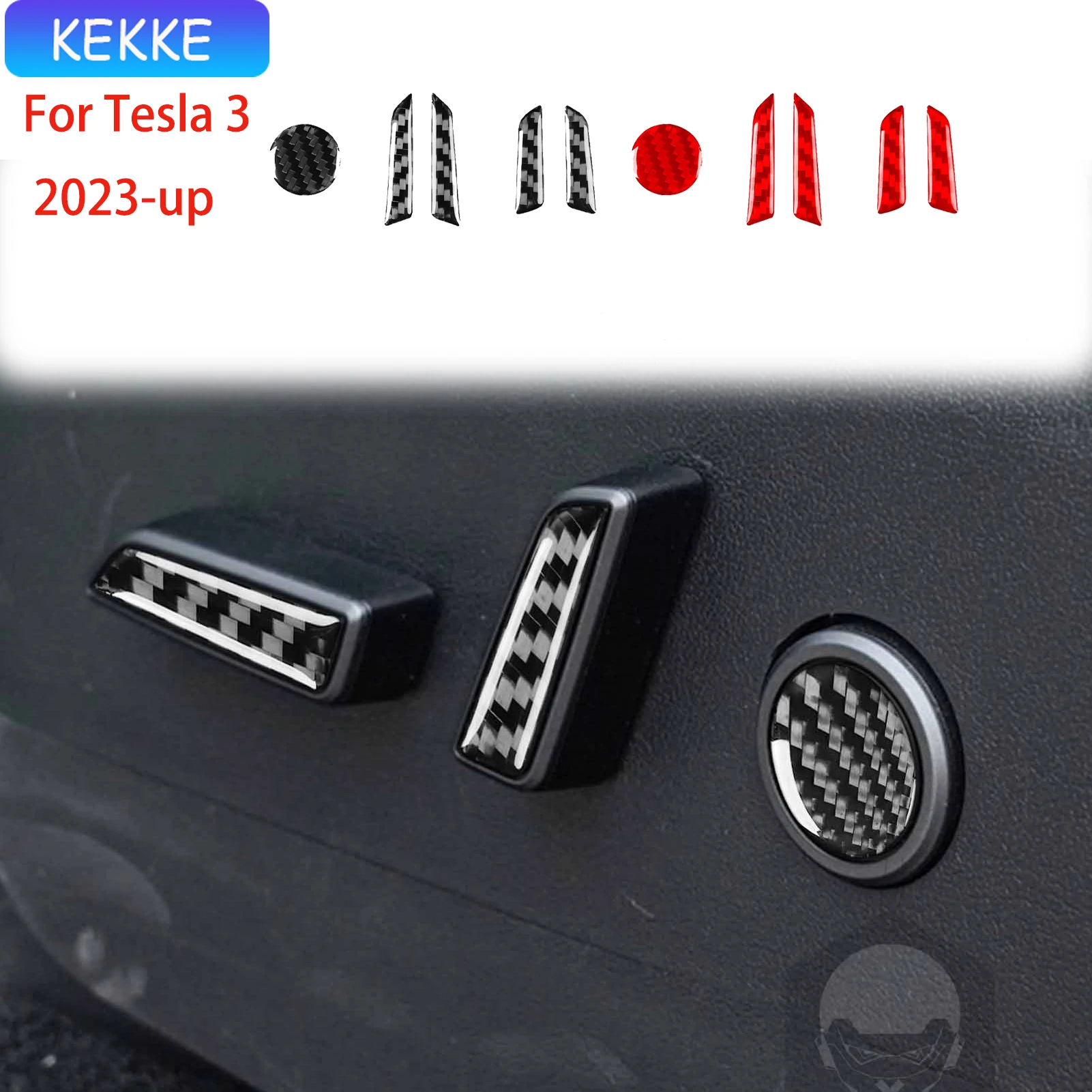 For Tesla 3 2023-up Seat adjustment button Soft Carbon Fiber Decorative Car Interior Accessories Stickers
For Tesla 3 2023-up Seat adjustment button Soft Carbon Fiber Decorative Car Interior Accessories Stickers