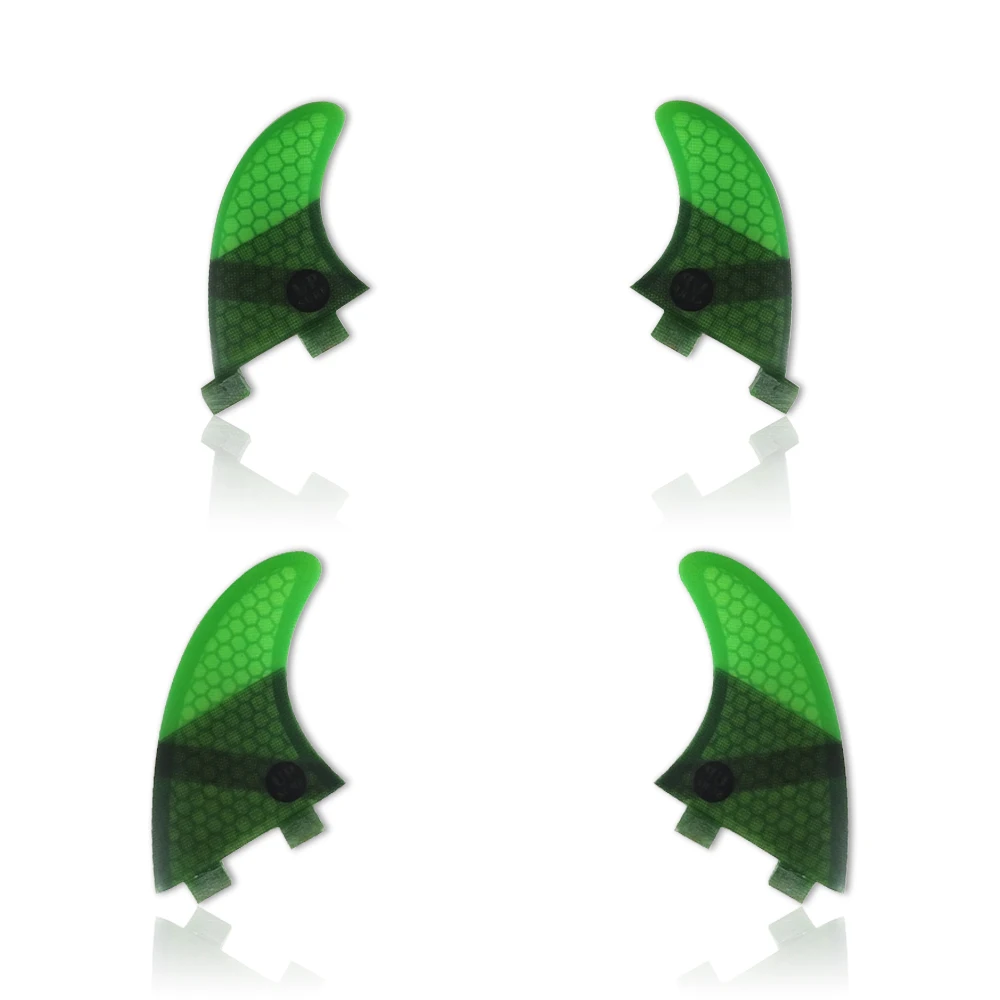 Surfboard Double Tabs Quad Fins Set G5+GL Green Color Fiberglass Honeycomb Surf Fins High Quality Sup Accessories
Surfboard Double Tabs Quad Fins Set G5+GL Green Color Fiberglass Honeycomb Surf Fins High Quality Sup Accessories