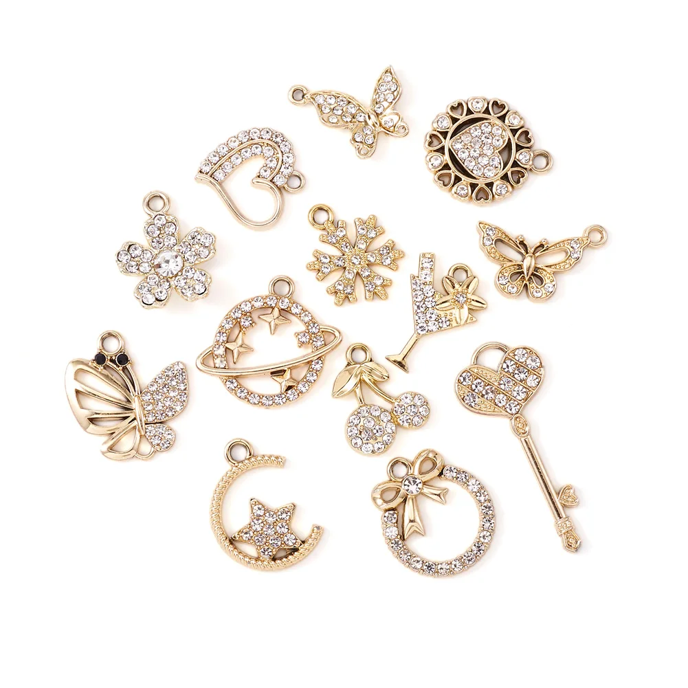 Crystal Rhinestone Pendant Mix Shapes Glass Rhinestone Charms Butterfly Heart Dangle Necklace Earrings DIY Jewelry Makings
Crystal Rhinestone Pendant Mix Shapes Glass Rhinestone Charms Butterfly Heart Dangle Necklace Earrings DIY Jewelry Makings