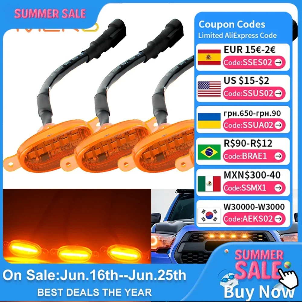 4PCS 6led 12V Grille Yellow Light Signal Daytime Operation LED Decorative Warning Pickup Truck Haze Control Raptor Modification
4PCS 6led 12V Grille Yellow Light Signal Daytime Operation LED Decorative Warning Pickup Truck Haze Control Raptor Modification