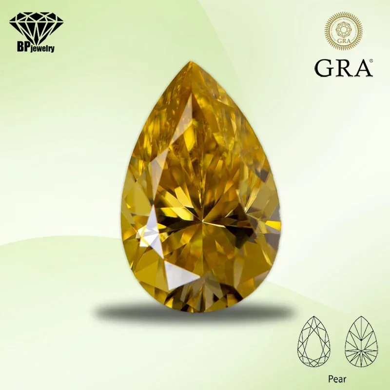 Wholesale Moissanite Lab Grown Diamond Lemon Yellow Color Pear Cut Gemstone for DIY Advanced Jewelry Making Materials with GRA C
Wholesale Moissanite Lab Grown Diamond Lemon Yellow Color Pear Cut Gemstone for DIY Advanced Jewelry Making Materials with GRA C