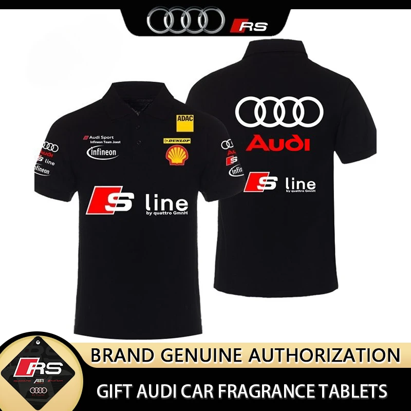 Audi Men's and Women's POLO Shirts Audi Quattro Performance Car Department Car Modification T-shirt Racing Lapel Short Sleeve
Audi Men's and Women's POLO Shirts Audi Quattro Performance Car Department Car Modification T-shirt Racing Lapel Short Sleeve