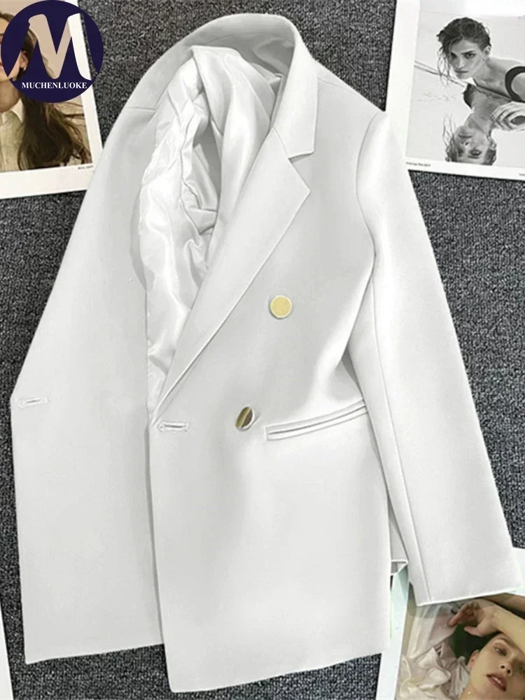 Women Coat New Spring Autumn 2025 Elegant Leisure Solid Long Sleeved Blazers Korean Fashion Luxury Loose Fit Women's Clothing
Women Coat New Spring Autumn 2025 Elegant Leisure Solid Long Sleeved Blazers Korean Fashion Luxury Loose Fit Women's Clothing
