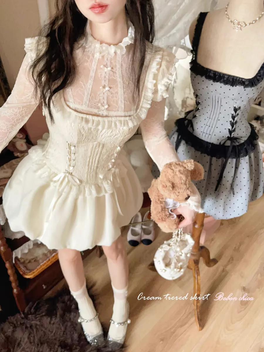 Princess sweet lolita dress bobon21 lace bow Jacquard dot flower bud Pumpkin dress D2369
Princess sweet lolita dress bobon21 lace bow Jacquard dot flower bud Pumpkin dress D2369