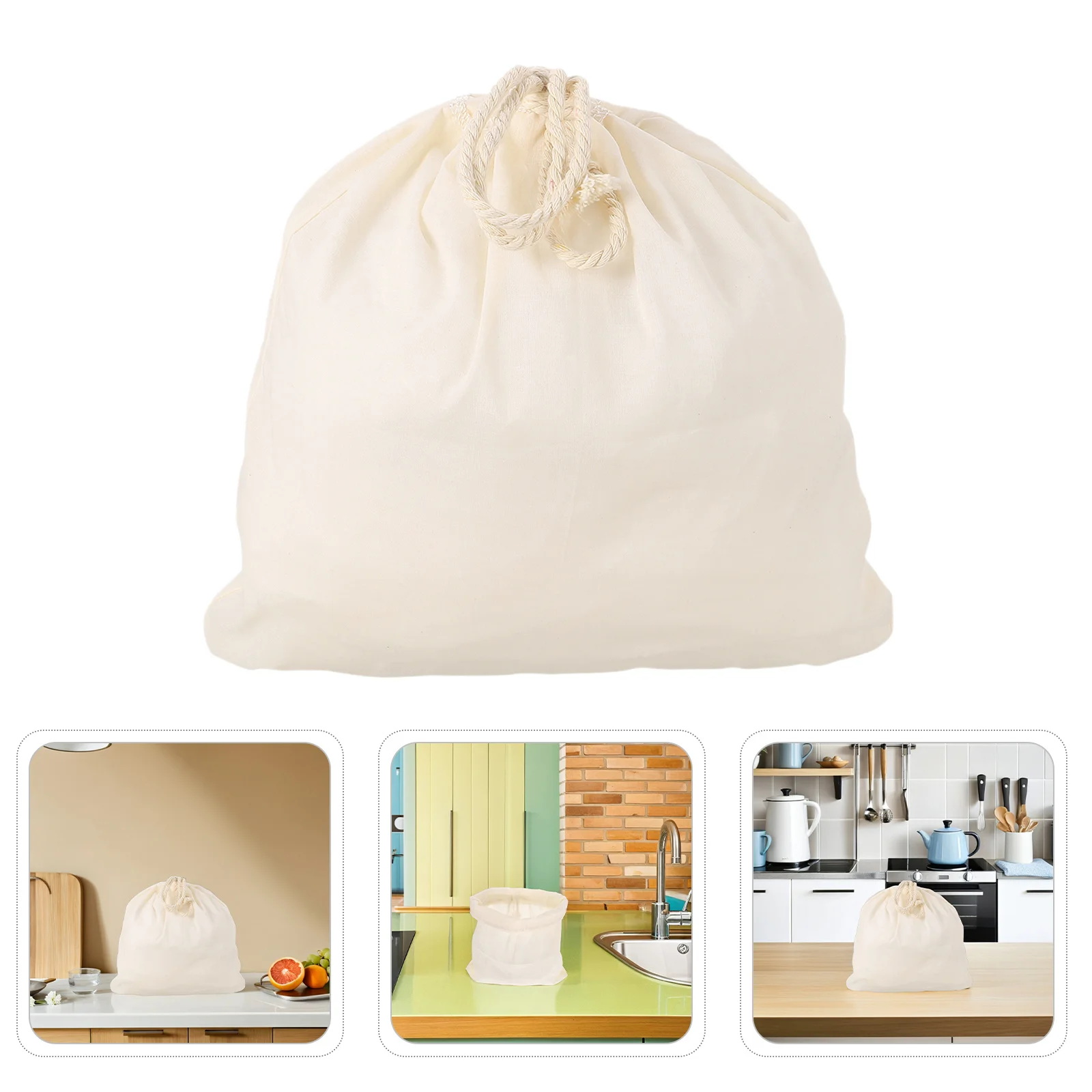 13x13 Inch Reusable Cotton Strainer Bag for Nut Milk Juice Coffee Tea Fine Mesh Filter Brewing Food Prep Cheese Cloths
13x13 Inch Reusable Cotton Strainer Bag for Nut Milk Juice Coffee Tea Fine Mesh Filter Brewing Food Prep Cheese Cloths