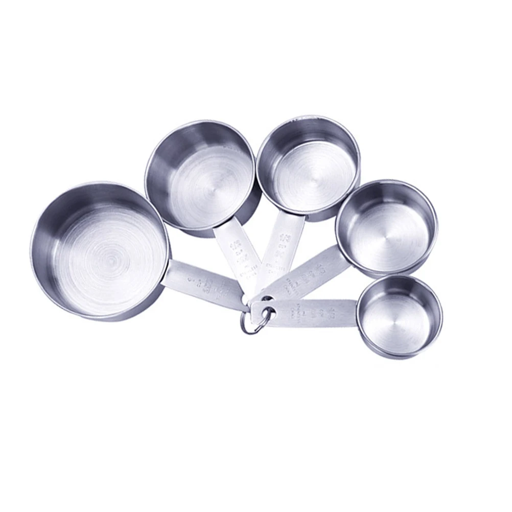 6 Pcs Measuring Cup Spoon Set Scoop Stainless Steel Double Sided with Baking Silver
6 Pcs Measuring Cup Spoon Set Scoop Stainless Steel Double Sided with Baking Silver