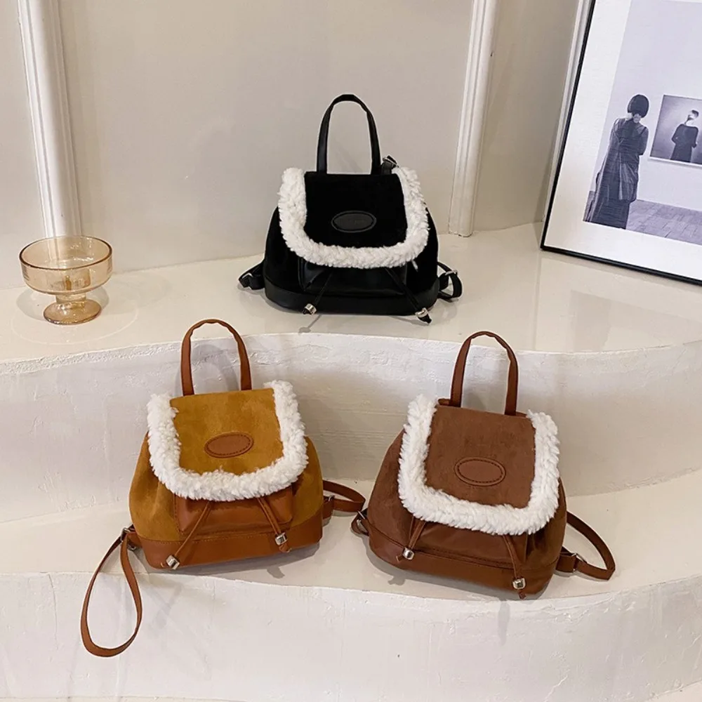 Retro Drawstring Suede Backpack PU Leather Solid Color Student School Bag Large Capacity Square Plush Shoulder Bag Travel
Retro Drawstring Suede Backpack PU Leather Solid Color Student School Bag Large Capacity Square Plush Shoulder Bag Travel
