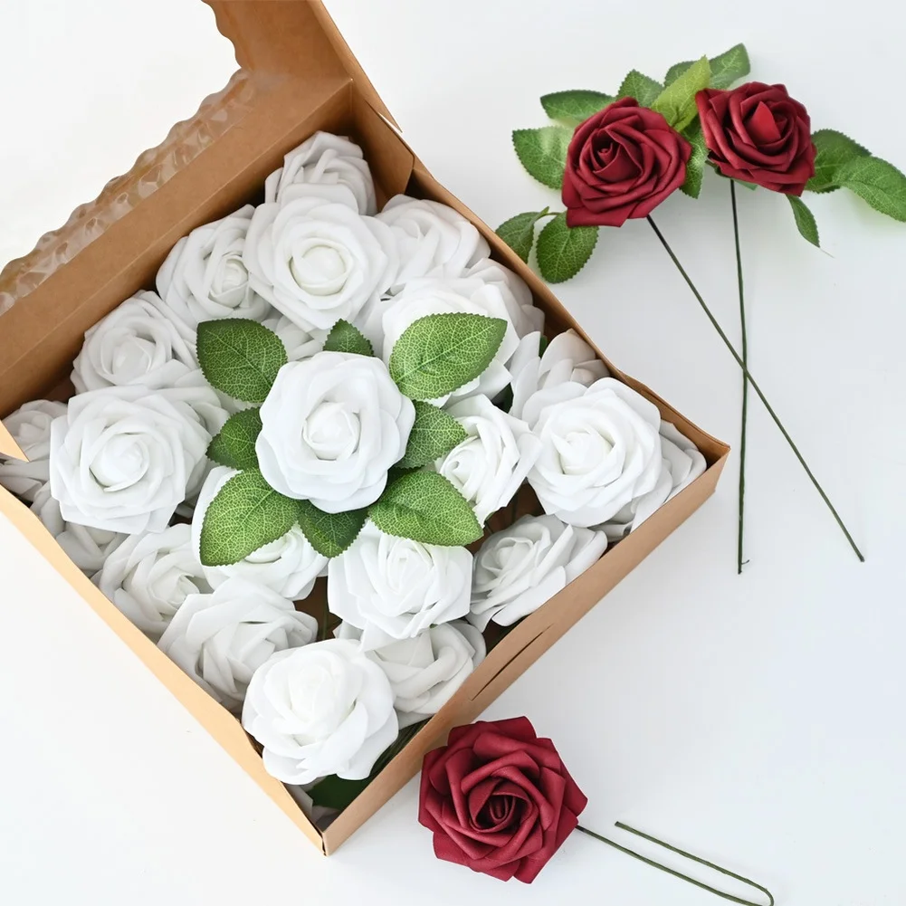 Стильная коробка с искусственными розами для свадебного декора, украшения стола в доме или офисе, искусственный цветочный декор, 26x26x6.5 см
Стильная коробка с искусственными розами для свадебного декора, украшения стола в доме или офисе, искусственный цветочный декор, 26x26x6.5 см