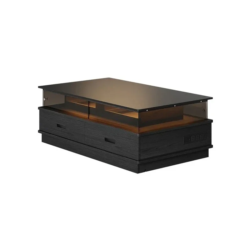 Slate coffee table Solid wood with pumping with lighting atmosphere Black rectangle Modern simplicity
Slate coffee table Solid wood with pumping with lighting atmosphere Black rectangle Modern simplicity