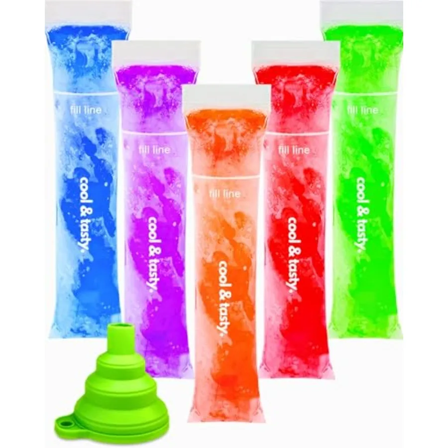 150 Disposable Popsicle Mold Bags with Zip Seals, 8x2" Freezer Tubes for DIY Ice Pops, Yogurt, Juice and Fruit Smoothies - Incl
150 Disposable Popsicle Mold Bags with Zip Seals, 8x2" Freezer Tubes for DIY Ice Pops, Yogurt, Juice and Fruit Smoothies - Incl