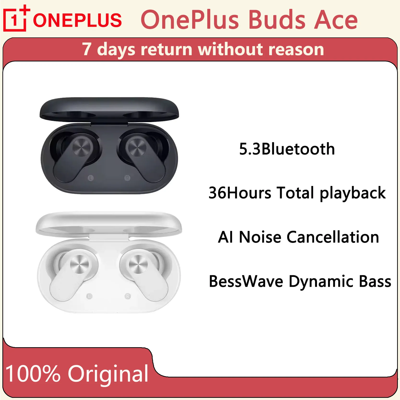 Оригинальные наушники Oppo OnePlus Buds Ace TWS, Bluetooth 5,3, игровые наушники с глубоким шумоподавлением, 36 часов автономной работы
Оригинальные наушники Oppo OnePlus Buds Ace TWS, Bluetooth 5,3, игровые наушники с глубоким шумоподавлением, 36 часов автономной работы