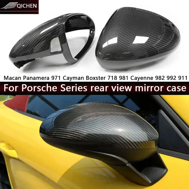 For Porsche Macan Panamera 971 Cayman Boxster 718 981 Cayenne 982 992 911 Dry carbon fiber rear view mirror housing case cover
For Porsche Macan Panamera 971 Cayman Boxster 718 981 Cayenne 982 992 911 Dry carbon fiber rear view mirror housing case cover