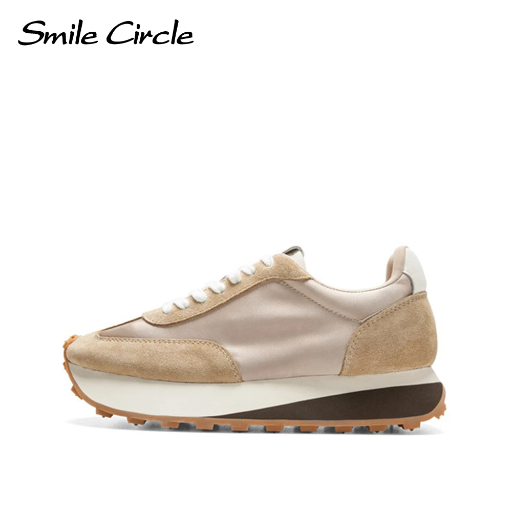Повседневная замшевая обувь Smile Circle, кожаная базовая и универсальная обувь на платформе, модные повседневные кроссовки
Повседневная замшевая обувь Smile Circle, кожаная базовая и универсальная обувь на платформе, модные повседневные кроссовки