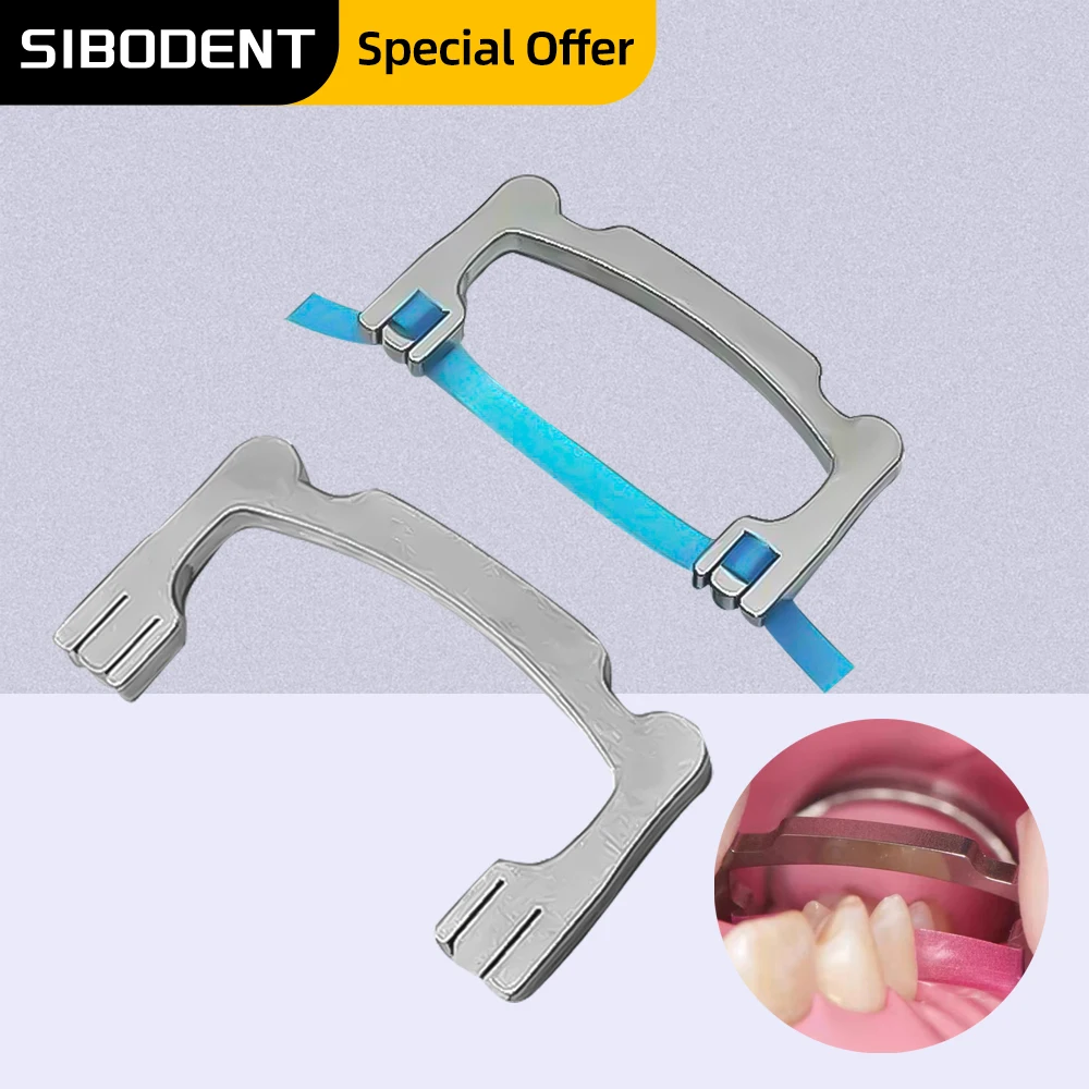 Juego soporte de tira. Herramienta dentista metal, manual, para molienda dientes resina. Moldeador de lijado. 2 uds
Juego soporte de tira. Herramienta dentista metal, manual, para molienda dientes resina. Moldeador de lijado. 2 uds