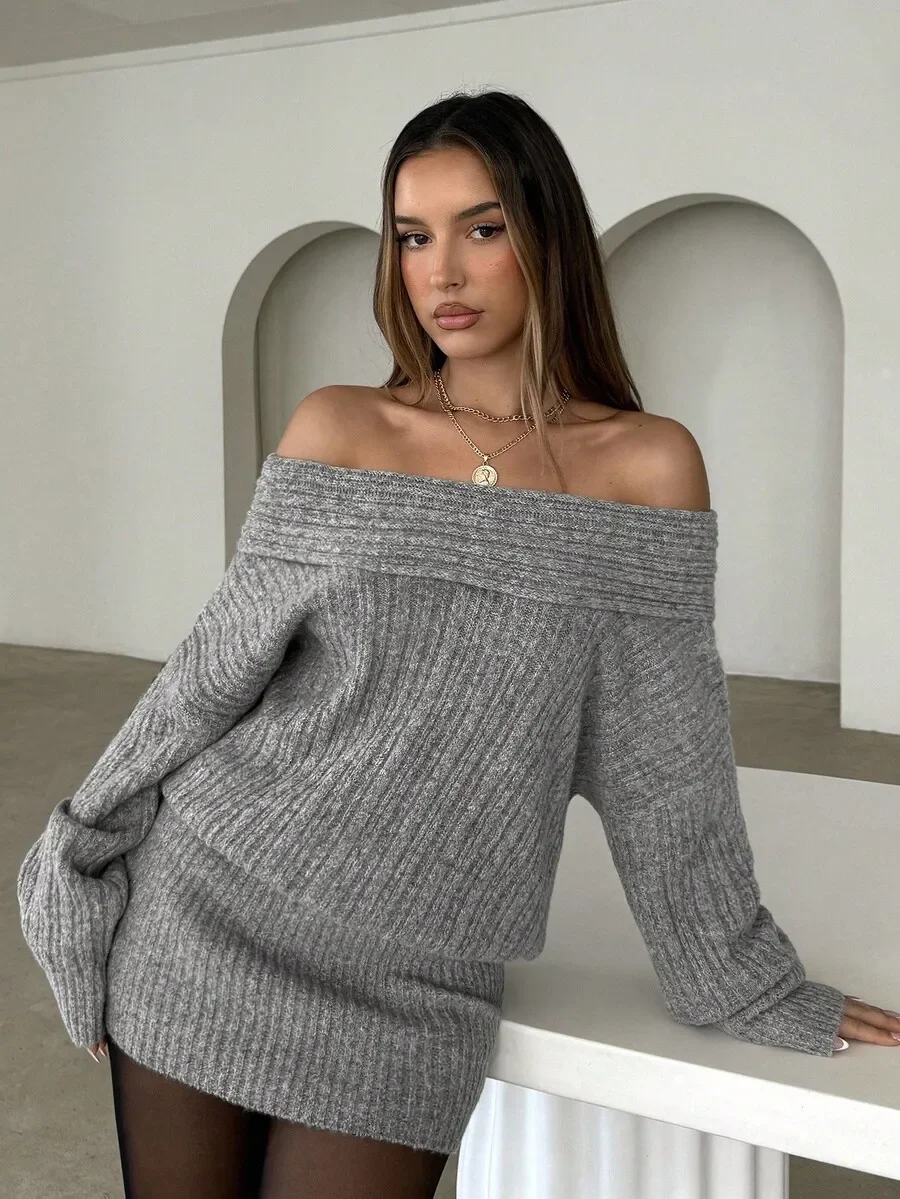 Women Off Shoulder Long Sleeve Knit Mini Dress Casual Sweater Dress Fall Winter
Women Off Shoulder Long Sleeve Knit Mini Dress Casual Sweater Dress Fall Winter