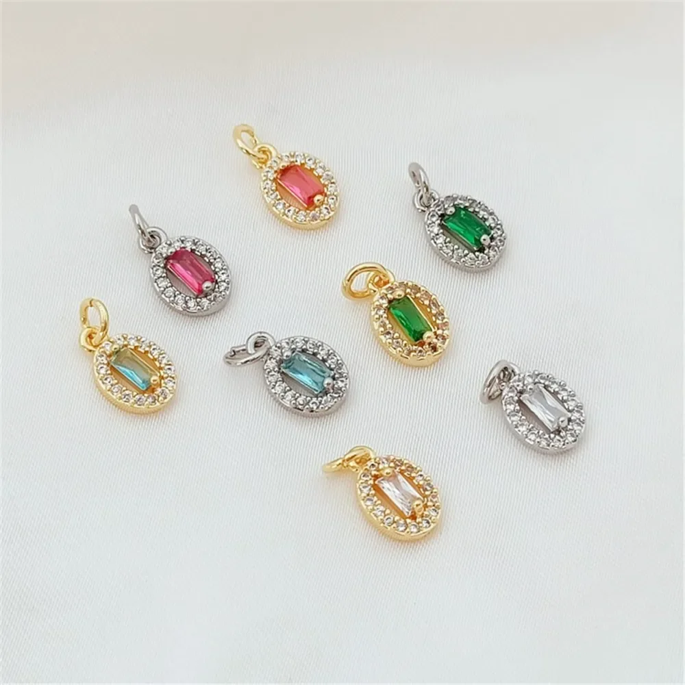 14K Gold-plated White K with Zirconium Trapezoidal Oval Small Pendant, DIY Handmade Bracelet Pendant Mini Pendant
14K Gold-plated White K with Zirconium Trapezoidal Oval Small Pendant, DIY Handmade Bracelet Pendant Mini Pendant