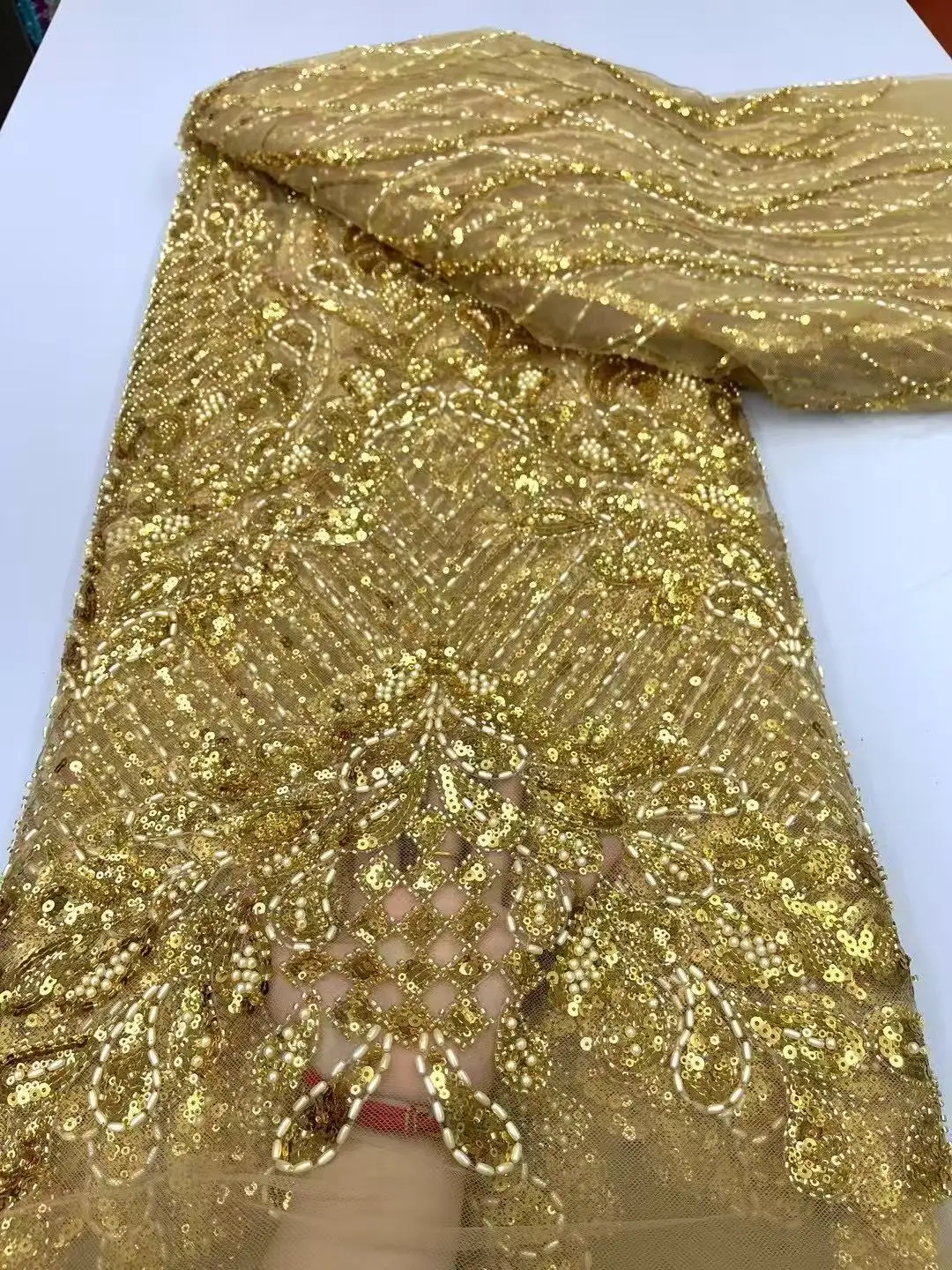 2025 Luxury New Africa Super Top Quality Handmade Embroidery Net Lace Pearl Beads Sequins For Making Women Wedding Dress
2025 Luxury New Africa Super Top Quality Handmade Embroidery Net Lace Pearl Beads Sequins For Making Women Wedding Dress