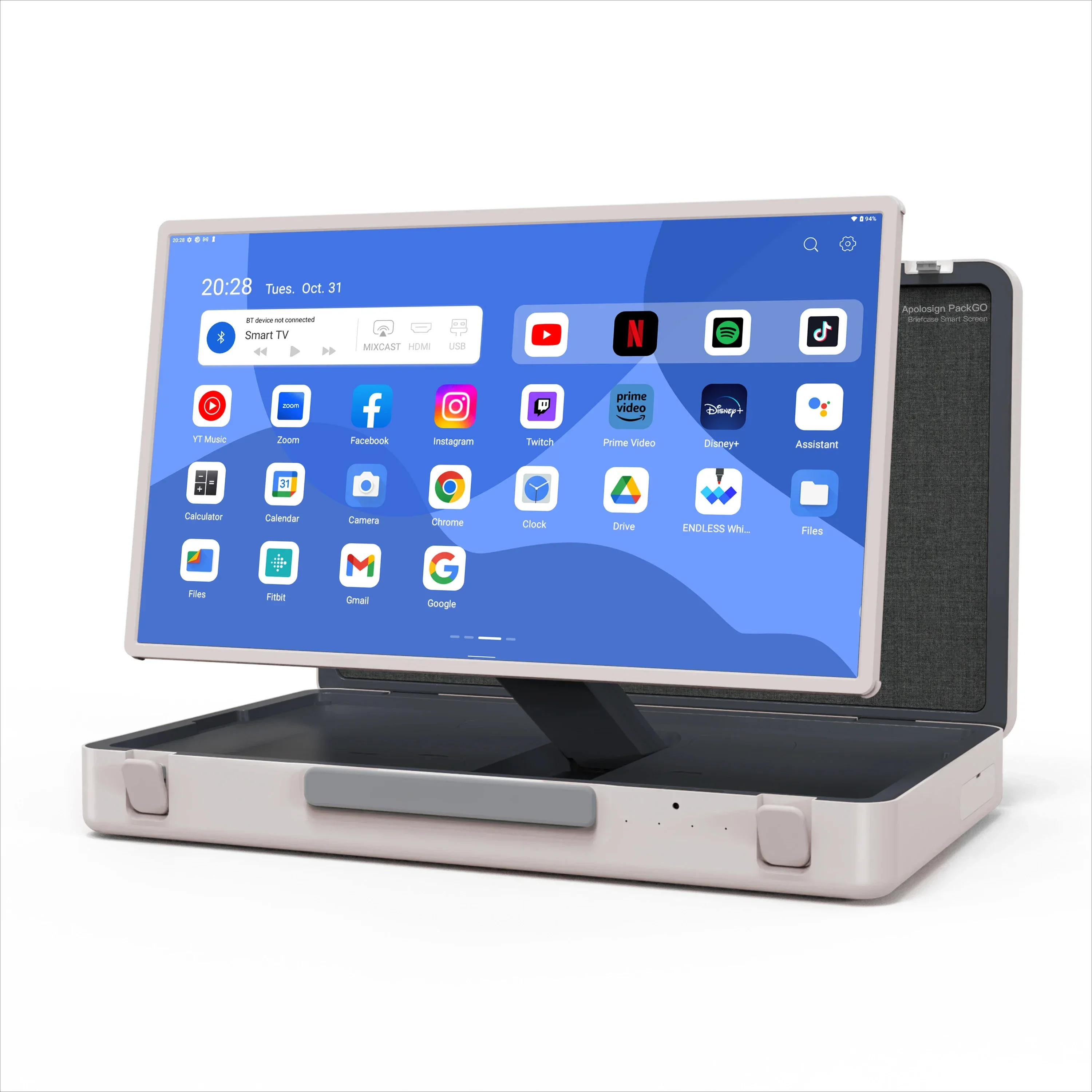 Smart DisplayPackGO 27" Briefcase Monitor Touch Screen Android 12 System Smart Screen Suitcase
Smart DisplayPackGO 27" Briefcase Monitor Touch Screen Android 12 System Smart Screen Suitcase