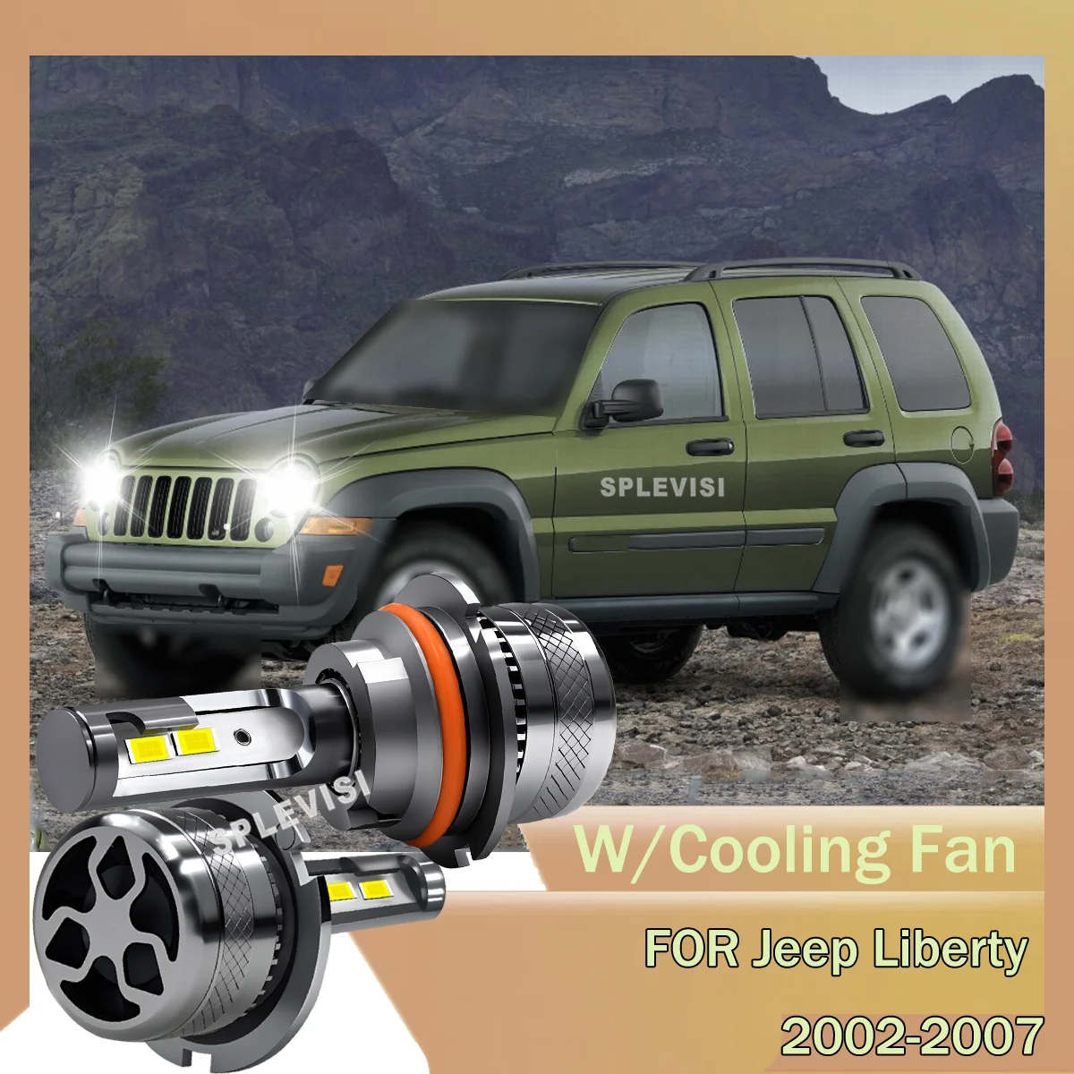 2Pcs 100%Brand New 9007 HB5 200W LED Headlight High/Low Beam Bulbs W/Cooling Fan For Jeep Liberty 2002-2007 2003 2004 2005 2006
2Pcs 100%Brand New 9007 HB5 200W LED Headlight High/Low Beam Bulbs W/Cooling Fan For Jeep Liberty 2002-2007 2003 2004 2005 2006