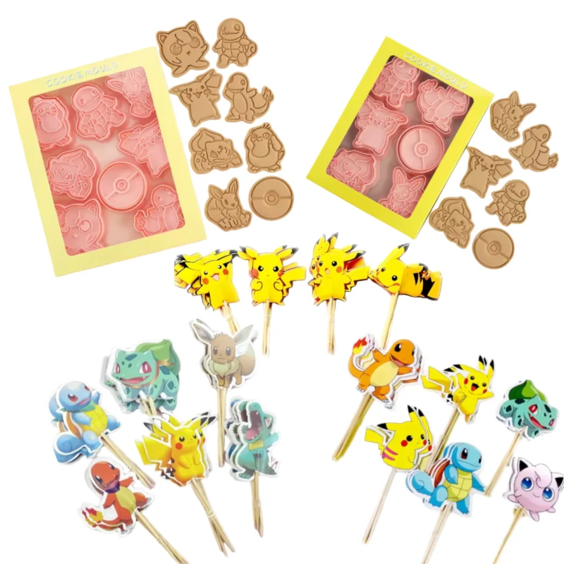 6/8Pcs Cookie Mould 3D Cartoon Anime Figure Pikachu Squirtle Bulbasaur Diy Baking Mold 24Pcs Cake Topper Party Supplies
6/8Pcs Cookie Mould 3D Cartoon Anime Figure Pikachu Squirtle Bulbasaur Diy Baking Mold 24Pcs Cake Topper Party Supplies