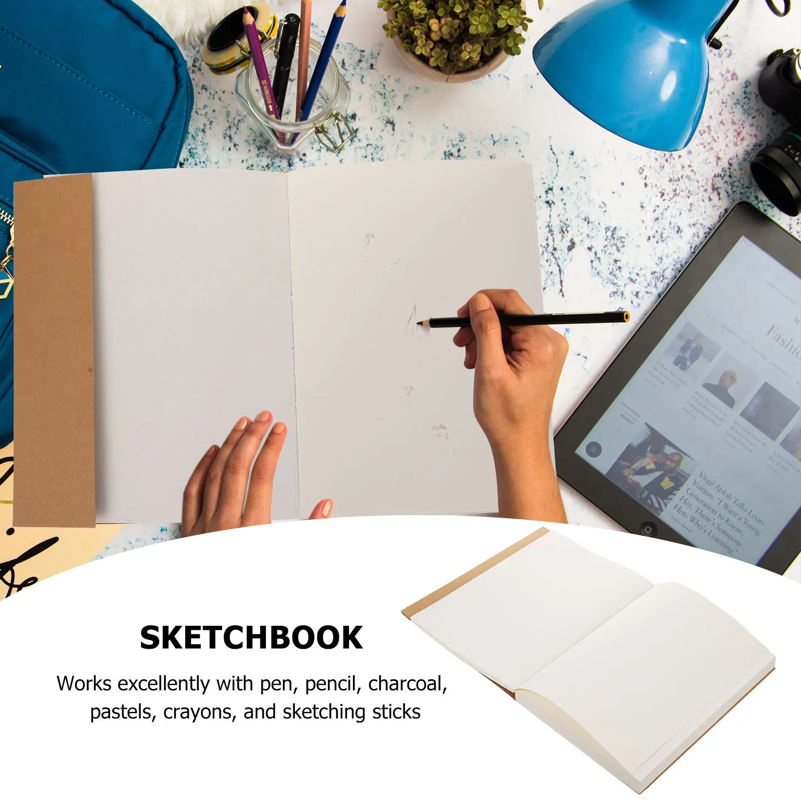 Hardbound Sketchbook 120 Sheets Portable Durable Easy to Carry for Travel Picnic Sketching Drawing Sketch Book
Hardbound Sketchbook 120 Sheets Portable Durable Easy to Carry for Travel Picnic Sketching Drawing Sketch Book
