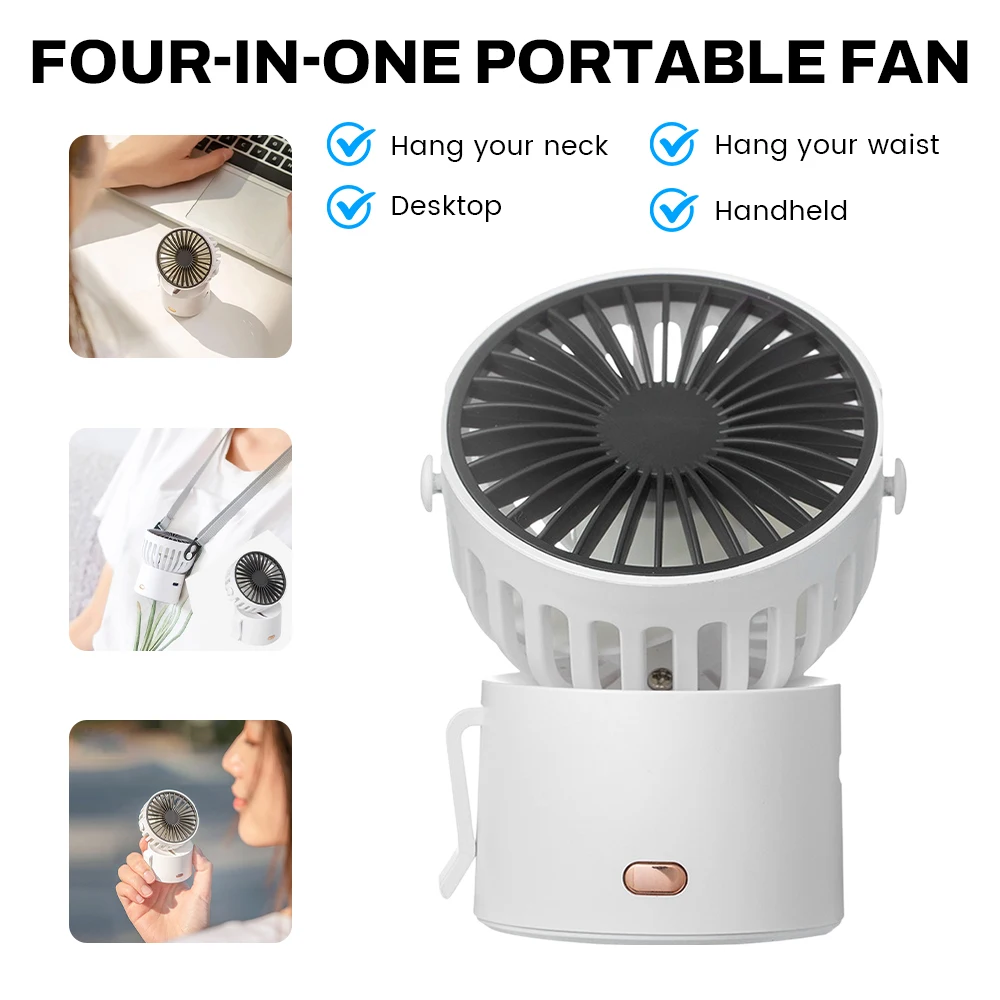 Mini Portable Rechargeable Fan 1000mAh Battery Type-C Neck Hanging Fan Desktop Clip on Clothing Waist Cooling Cold Air Fan
Mini Portable Rechargeable Fan 1000mAh Battery Type-C Neck Hanging Fan Desktop Clip on Clothing Waist Cooling Cold Air Fan