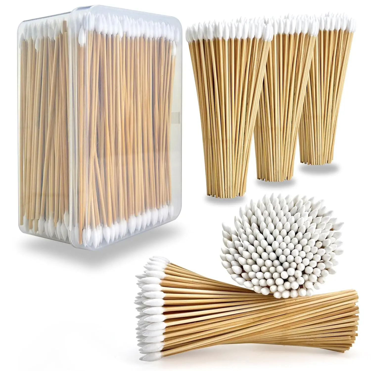 Precision Cleaning Cotton Swabs, 100 Pcs 6 Inch Pointed Tips,Ultra Absorbent, Strong & Flexible Bamboo Stick, Multi-Use Tool Kit
Precision Cleaning Cotton Swabs, 100 Pcs 6 Inch Pointed Tips,Ultra Absorbent, Strong & Flexible Bamboo Stick, Multi-Use Tool Kit