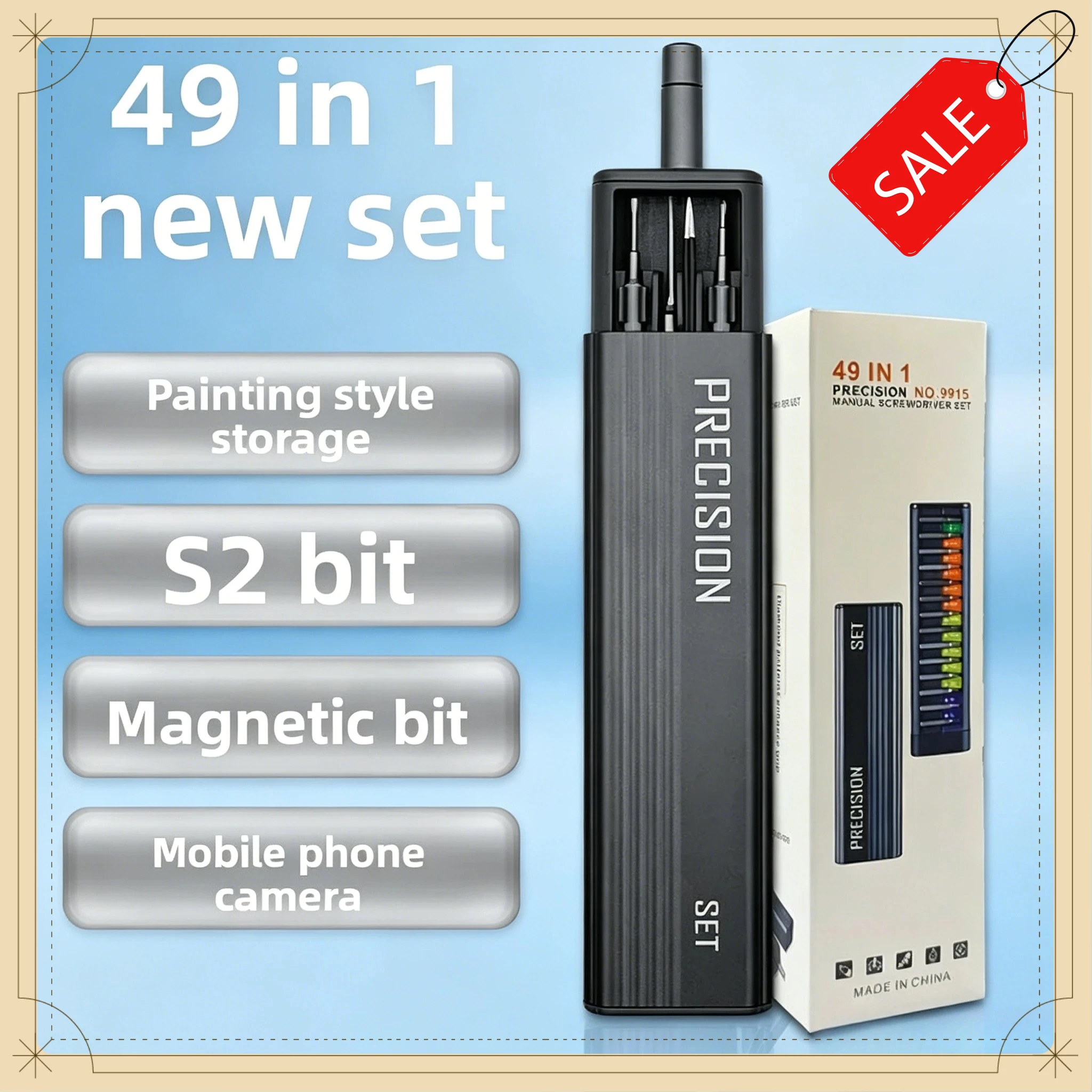 49 in 1 Magnetic Precision Screwdriver Kit, Mini Portable Professional Repair Tool Set for Electronic Maintenance
49 in 1 Magnetic Precision Screwdriver Kit, Mini Portable Professional Repair Tool Set for Electronic Maintenance