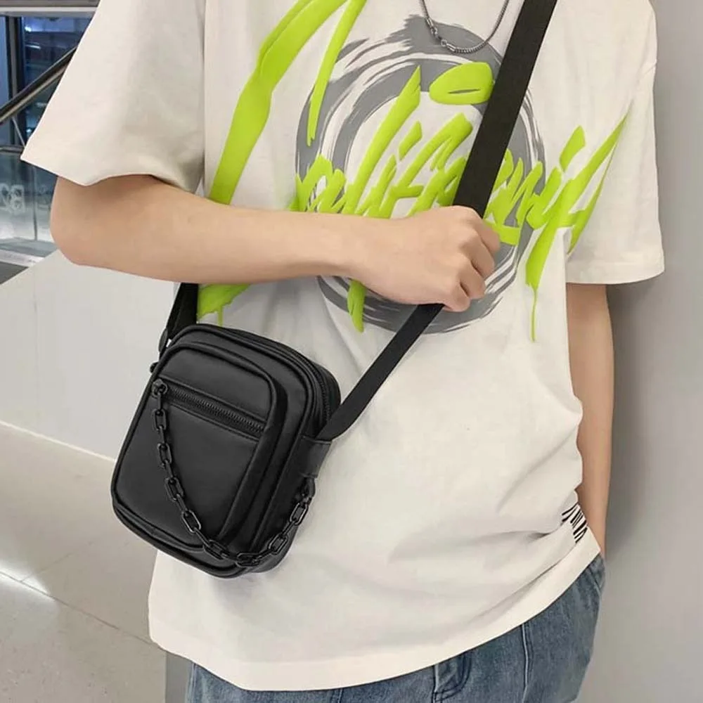 Black/White PU Leather Crossbody Bag Men's Messenger Bag Korean Style Small Square Bag Coin Purse Zipper Men Shoulder Bag
Black/White PU Leather Crossbody Bag Men's Messenger Bag Korean Style Small Square Bag Coin Purse Zipper Men Shoulder Bag