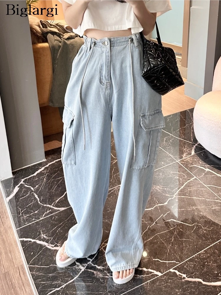 Jeans Spring Summer Long Cargo Pant Women High Waist Casual Fashion Loose Pleated Ladies Trousers Korean Style Woman Pants
Jeans Spring Summer Long Cargo Pant Women High Waist Casual Fashion Loose Pleated Ladies Trousers Korean Style Woman Pants