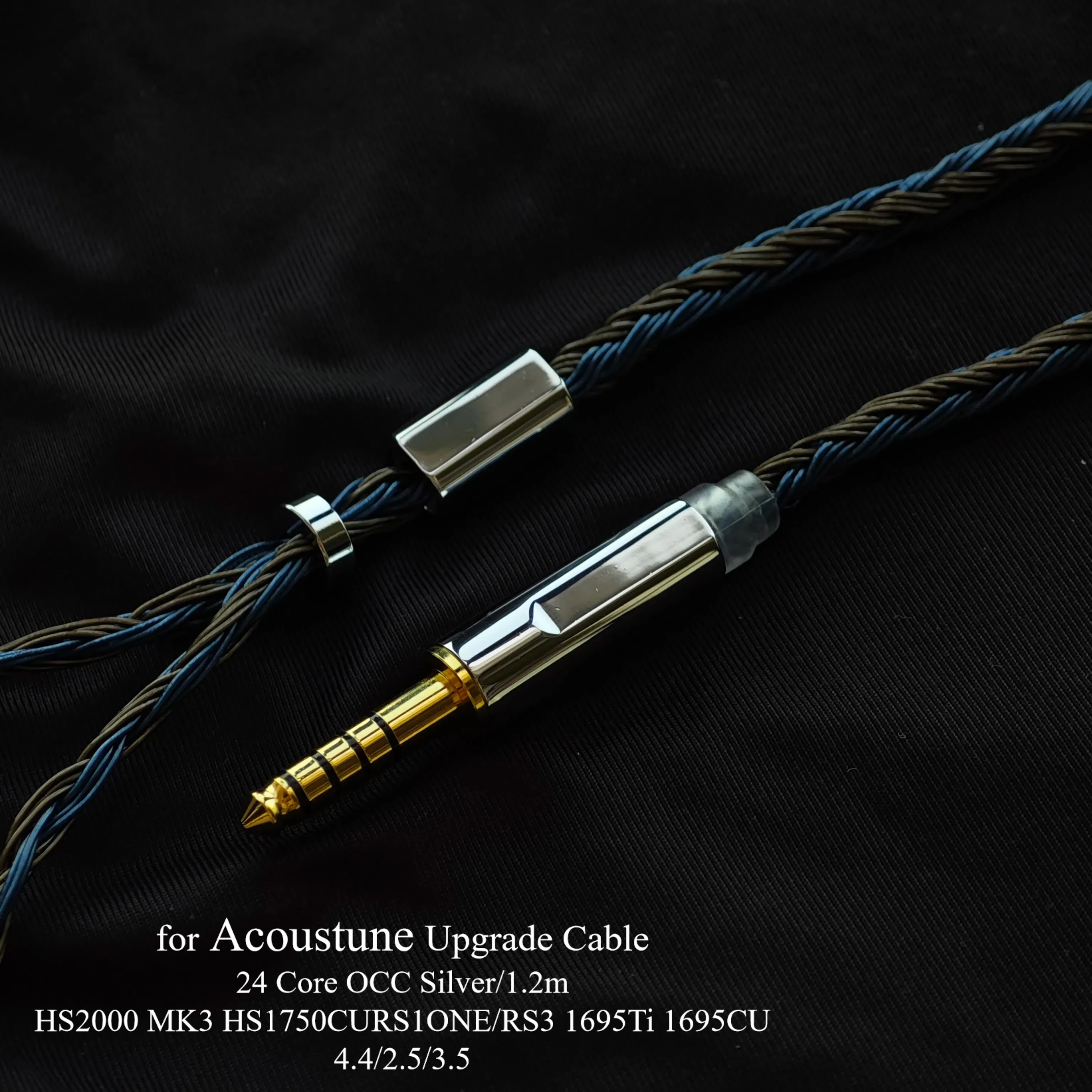 Acoustune Headphone Upgrade Cable for HS2000 MK3, HS1750CU, RS1ONE, 1695Ti, Balanced 4.4mm
Acoustune Headphone Upgrade Cable for HS2000 MK3, HS1750CU, RS1ONE, 1695Ti, Balanced 4.4mm