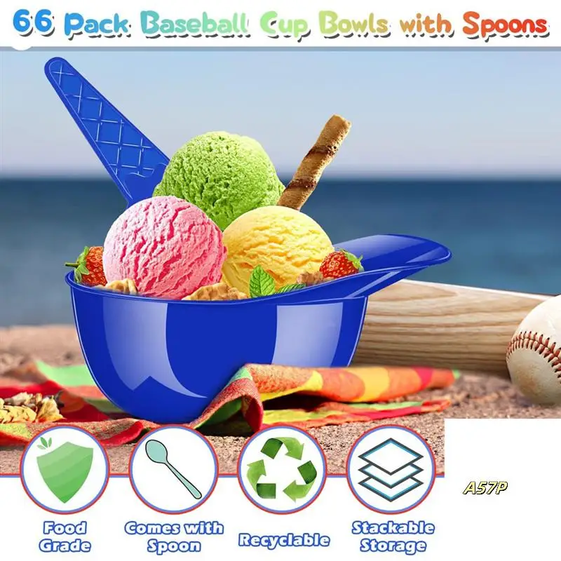 66Pack Baseball Ice Cream Bowls 33Pc Spoons And 33Pc 8Oz Mini Dessert Cups,Reusable Cup Bowls For Birthday Party
66Pack Baseball Ice Cream Bowls 33Pc Spoons And 33Pc 8Oz Mini Dessert Cups,Reusable Cup Bowls For Birthday Party