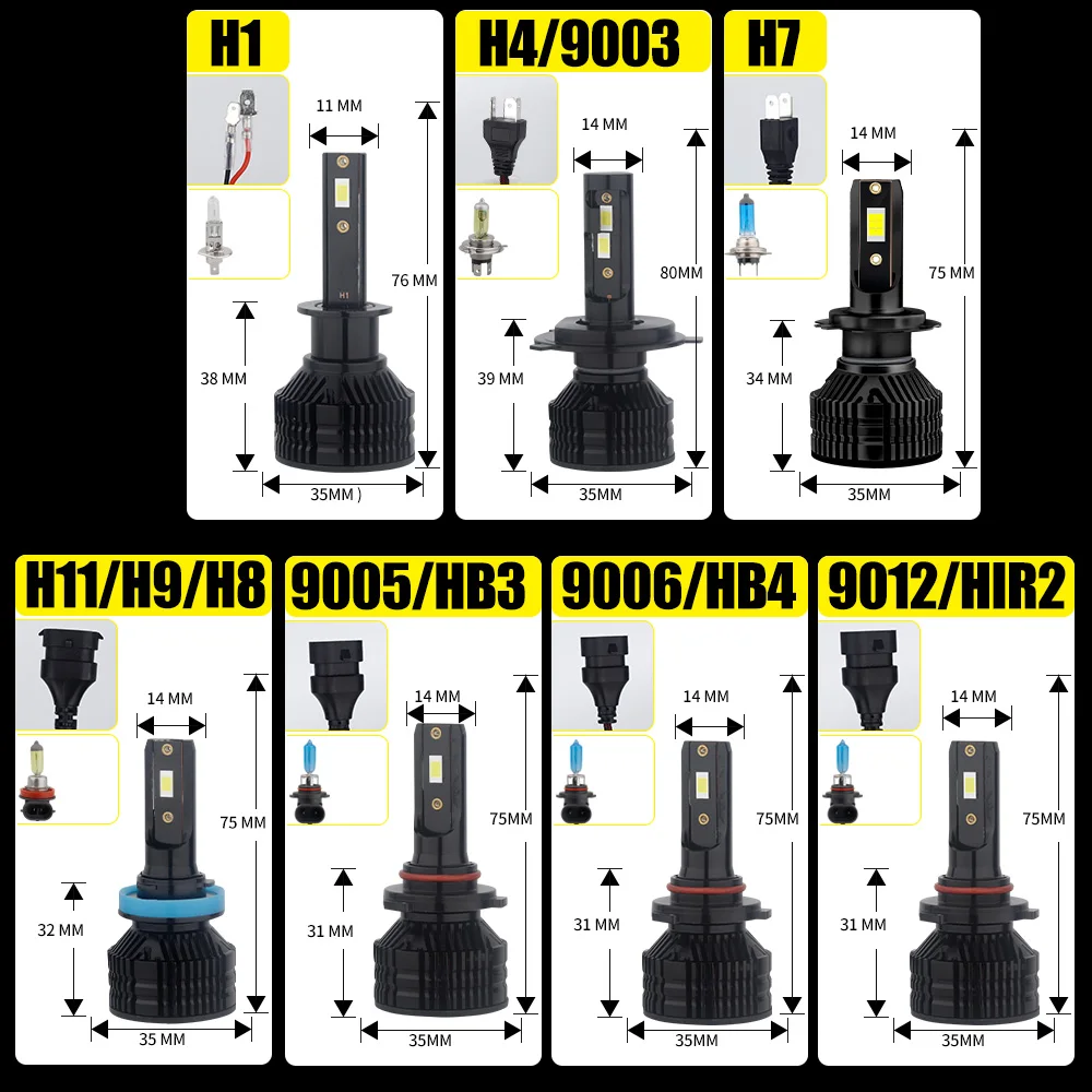 2Pcs LED 9005 HB3 9006 HB4 9012 HIR 2 Power 120VHigh BrightnessThe Latest With 6000K White LED H1 H7 H4 9003 H8 H9 H11
2Pcs LED 9005 HB3 9006 HB4 9012 HIR 2 Power 120VHigh BrightnessThe Latest With 6000K White LED H1 H7 H4 9003 H8 H9 H11