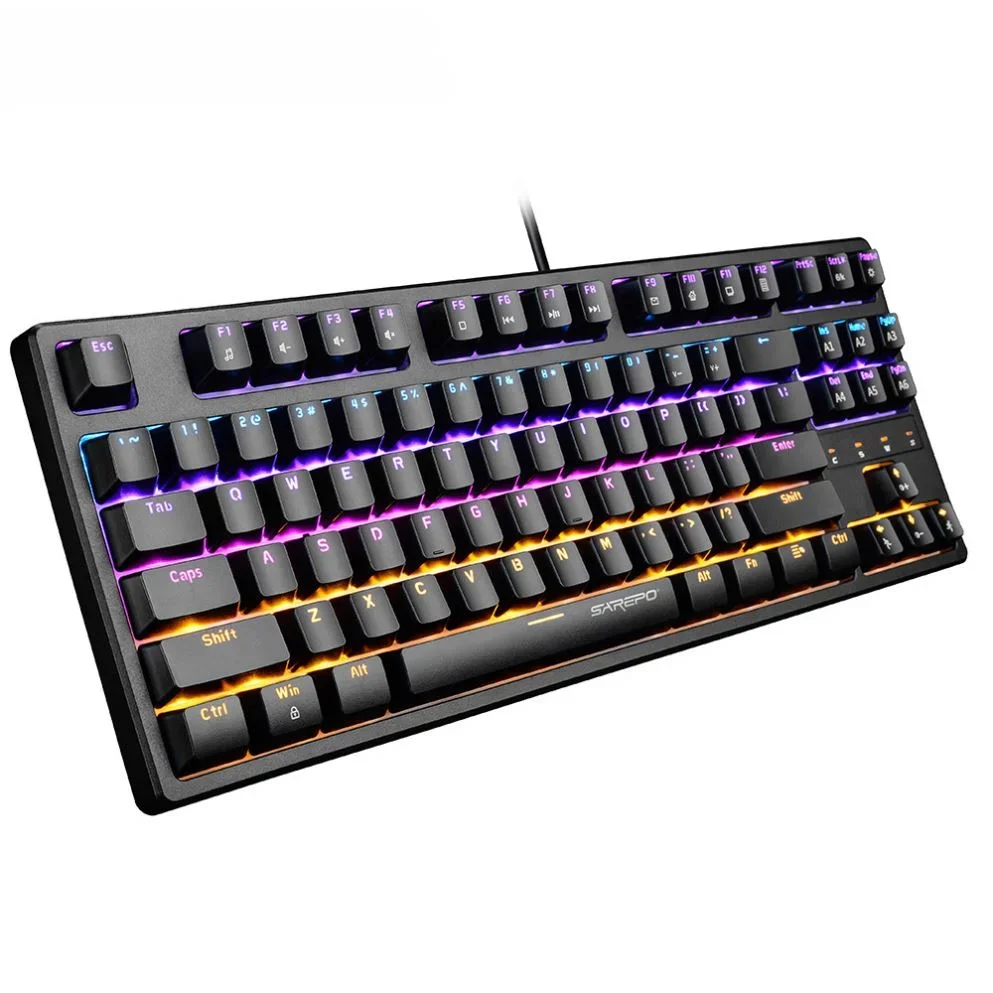 'For TKL Keyboard With Metal Case Frame RGB Rainbow Light Effect Mechanical Gaming Keyboard
'For TKL Keyboard With Metal Case Frame RGB Rainbow Light Effect Mechanical Gaming Keyboard