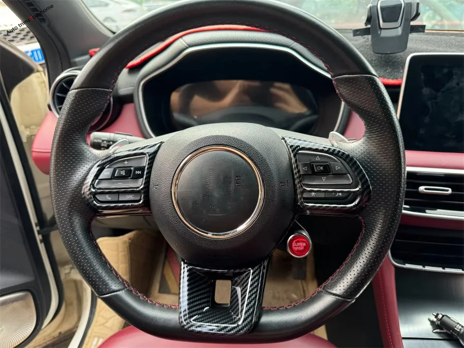 ABS Carbon Fiber Steering Wheel Shift Decoration Panel Air Conditioner Outlet AC Vent Frame Cover Trim For MG ZS EV 2018 - 2024
ABS Carbon Fiber Steering Wheel Shift Decoration Panel Air Conditioner Outlet AC Vent Frame Cover Trim For MG ZS EV 2018 - 2024