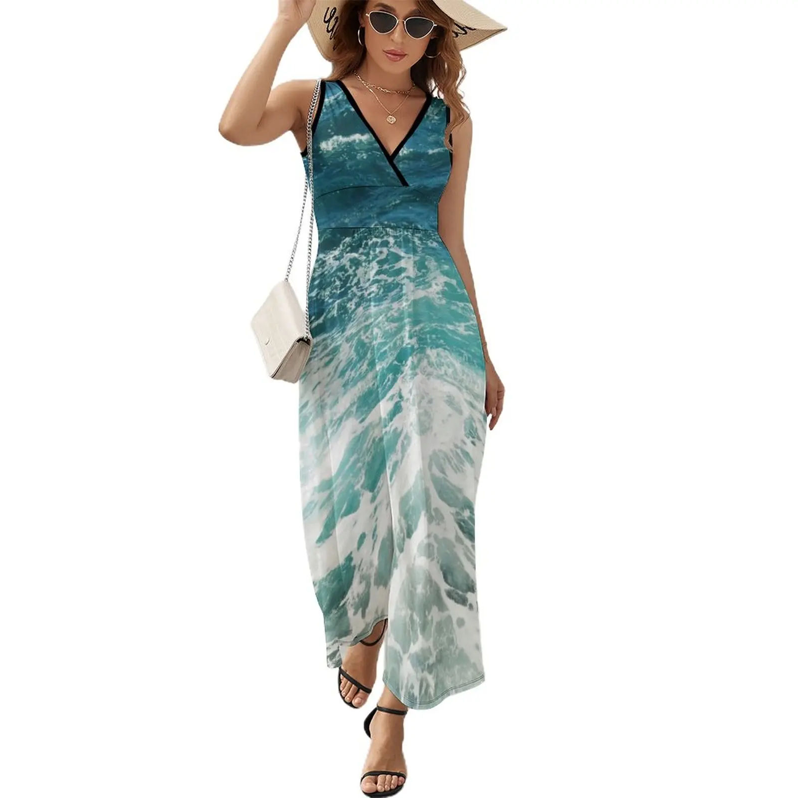 Blue Ocean Waves Sleeveless Dress summer women's suit Women's skirt women's clothing korea stylish
Blue Ocean Waves Sleeveless Dress summer women's suit Women's skirt women's clothing korea stylish