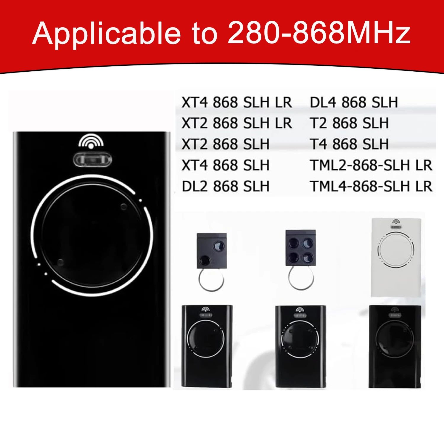868MHZ Garage Door Garage Remote, Hand Transmitter, 2 Channels, Compatible with XT4 868 SLH LR, XT4 868 SLH, XT2 868 SLH
868MHZ Garage Door Garage Remote, Hand Transmitter, 2 Channels, Compatible with XT4 868 SLH LR, XT4 868 SLH, XT2 868 SLH