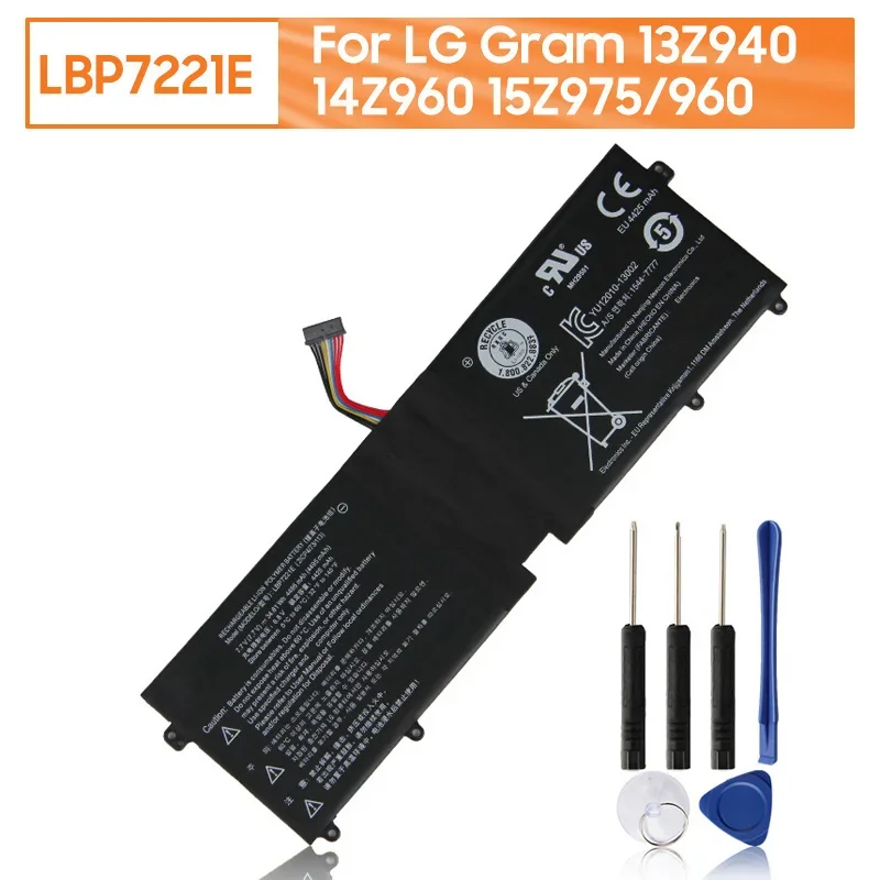 Сменная батарея LBP7221E LBG722VH для LG Gram 13Z940 14Z960 14Z950 15Z97515Z960 15Z970 Series 4495mAh
Сменная батарея LBP7221E LBG722VH для LG Gram 13Z940 14Z960 14Z950 15Z97515Z960 15Z970 Series 4495mAh