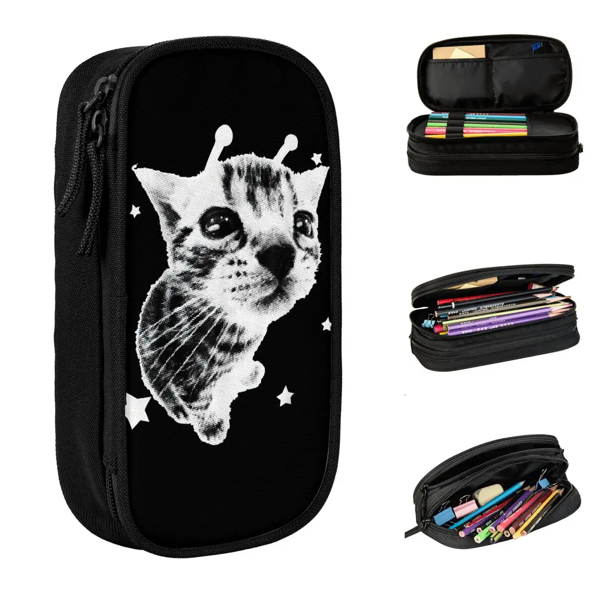 Alien Cat Meme Silly Cat Kitty Pencil Cases Pen Holder Pencil Bags Girl Boy Big Capacity Students School Zipper Pencil Pouch
Alien Cat Meme Silly Cat Kitty Pencil Cases Pen Holder Pencil Bags Girl Boy Big Capacity Students School Zipper Pencil Pouch